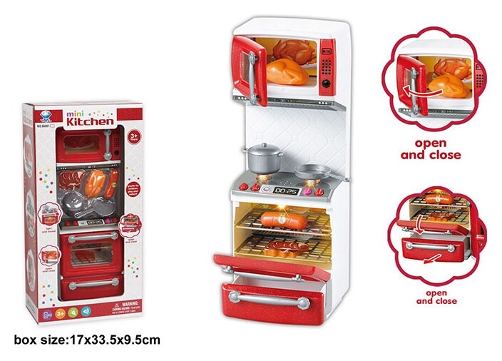 Кухонная мебель с плитой и аксессуарами (свет, звук)  