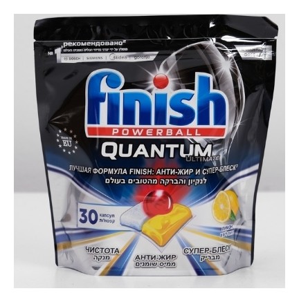 Капсулы для посудомоечных машин Лимон Finish Quantum Ultimate Finish