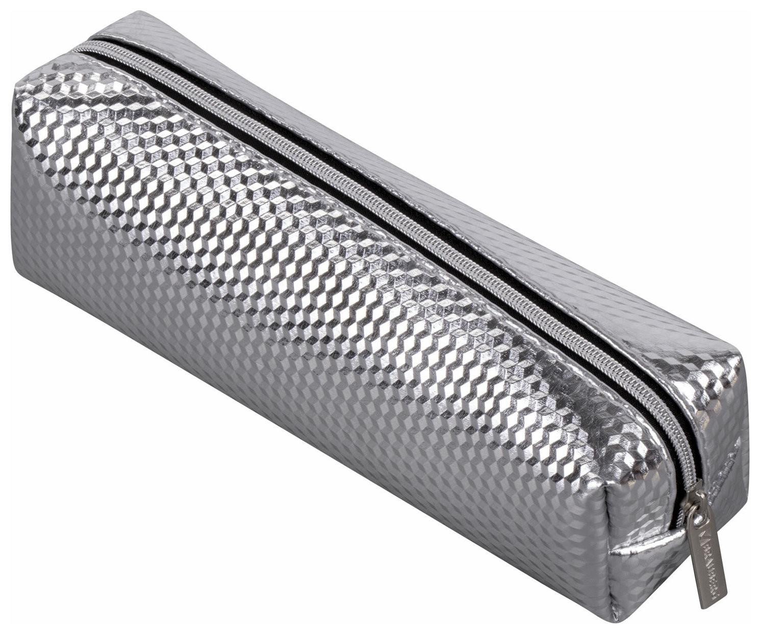 

Пенал-косметичка, глянцевый, мягкий, "Celebrity Silver", 21х5х6 см