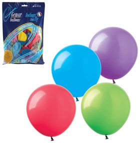 Шары воздушные 8" (21 см), комплект 100 шт., 12 пастельных цветов, в пакете Веселая затея