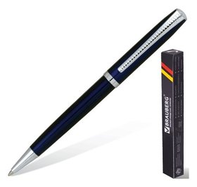 Ручка бизнес-класса шариковая Brauberg "Cayman Blue", корпус синий, узел 1 мм, линия письма 0,7 мм, синяя Brauberg