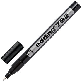 Маркер-краска лаковый Edding 792, 0,8 мм, черный, металлический наконечник, пластиковый корпус  Edding