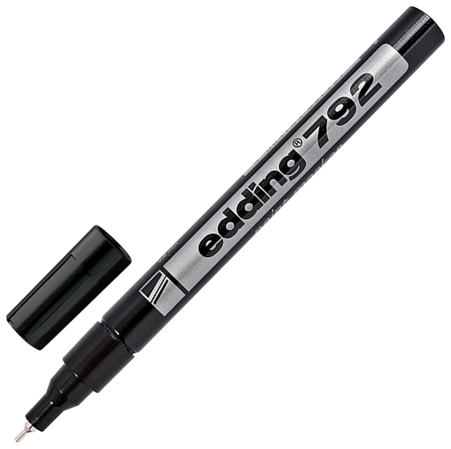 Маркер-краска лаковый Edding 792, 0,8 мм, черный, металлический наконечник, пластиковый корпус