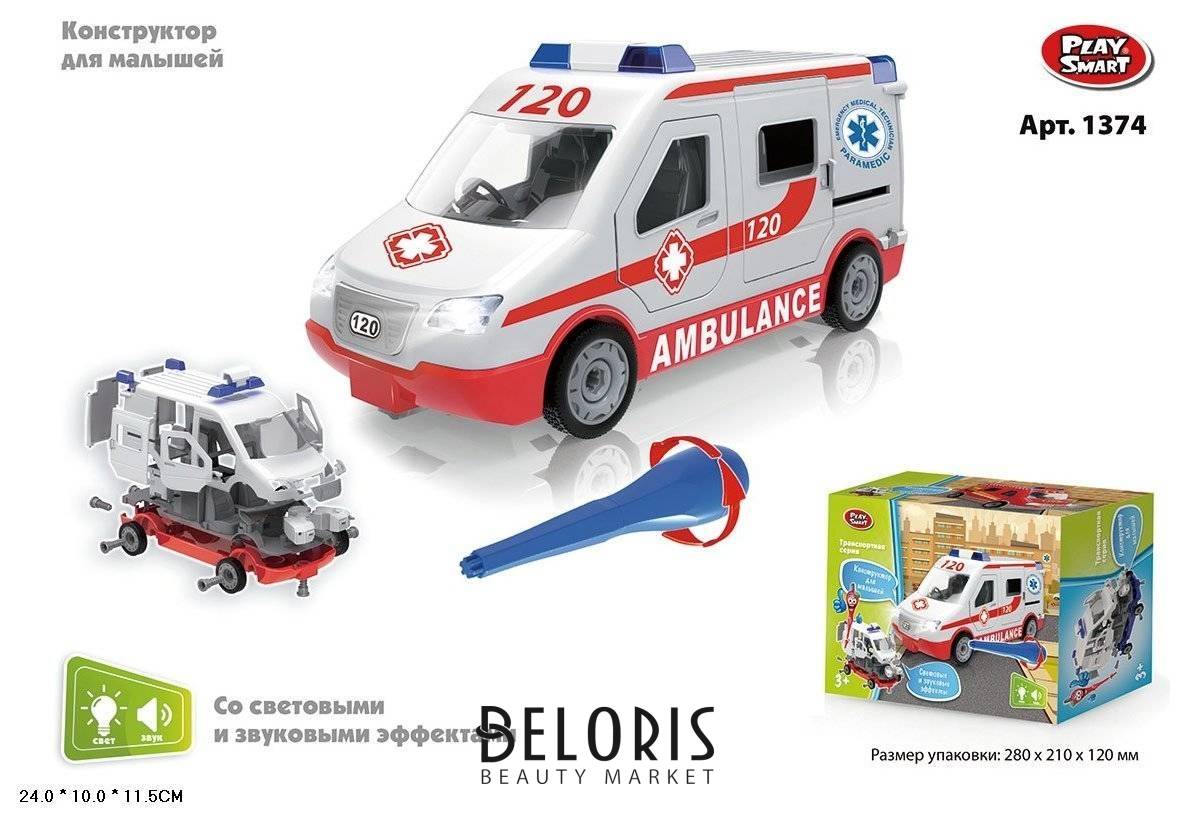 Конструктор Машина Скорая помощь Ambulance 120 Play Smart (Joy Toy) Транспортная