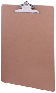 Доска-планшет большого формата (320х460 мм), А3, Brauberg "Eco" с прижимом, МДФ, 3 мм, светло-коричневая Brauberg