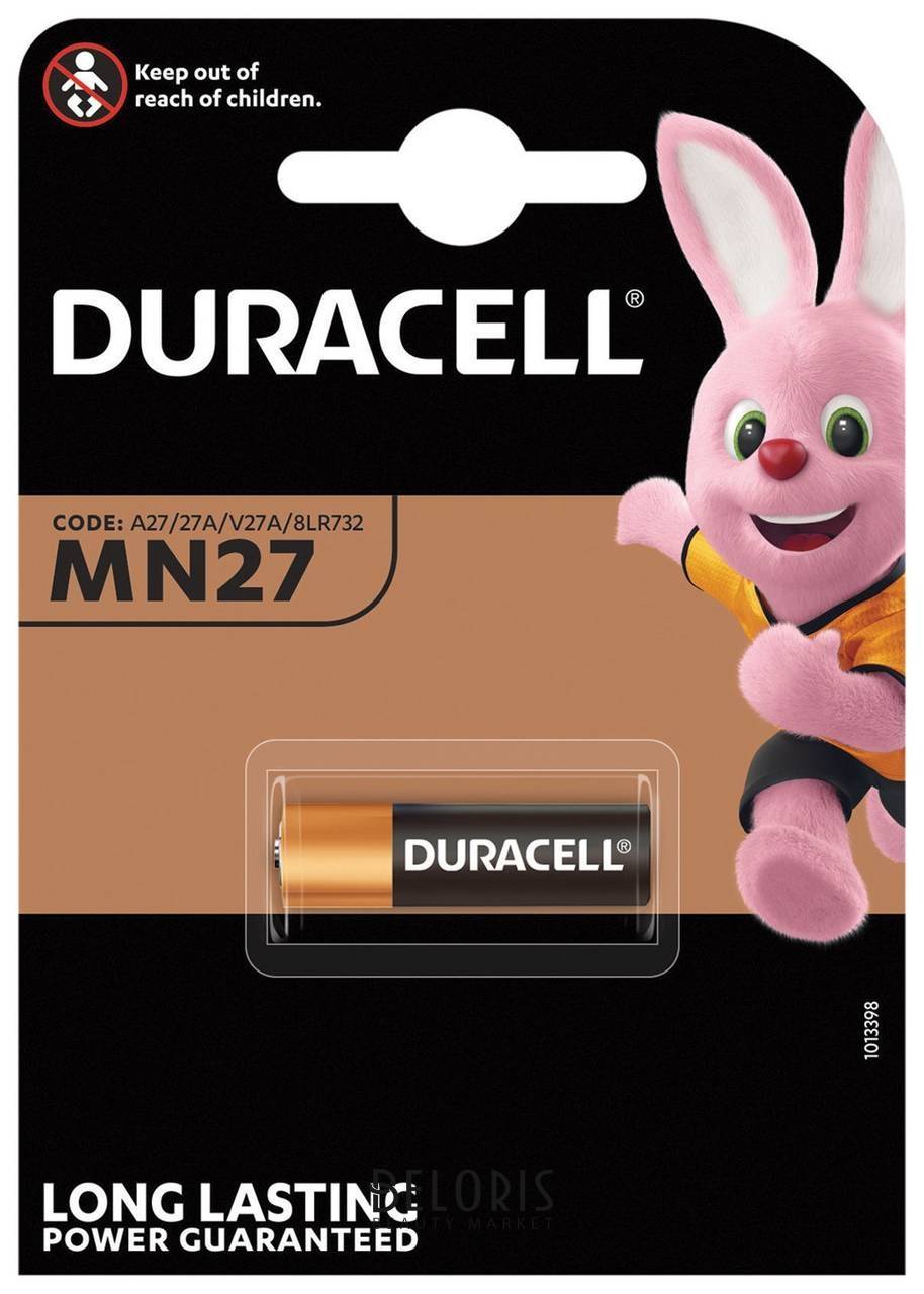 Батарейка DURACELL MN27, Alkaline, в блистере Duracell
