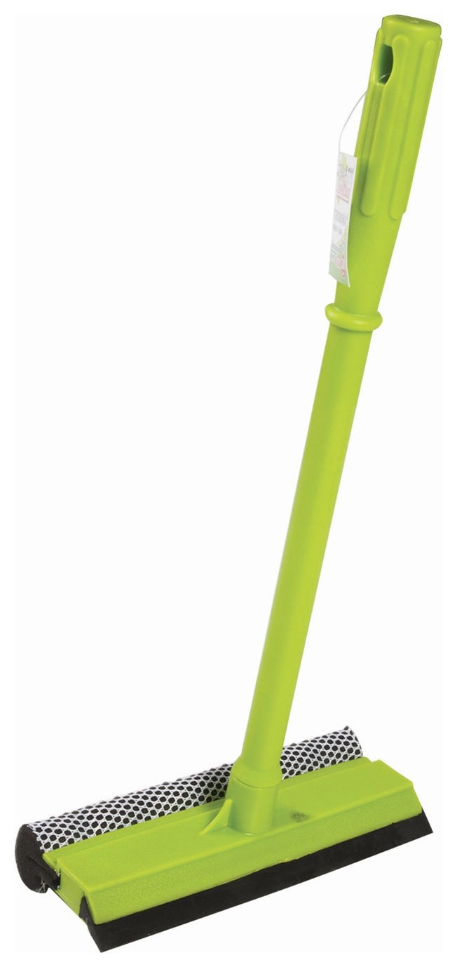 Стекломойка пластиковая ручка 40 см, рабочая часть 20 см (стяжка, губка, ручка)