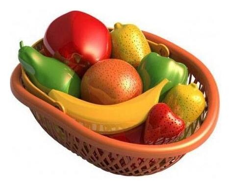 Набор "Фрукты" (14 предметов в лукошке)  Нордпласт