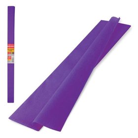 Цветная бумага фиолетовая крепированная Brauberg