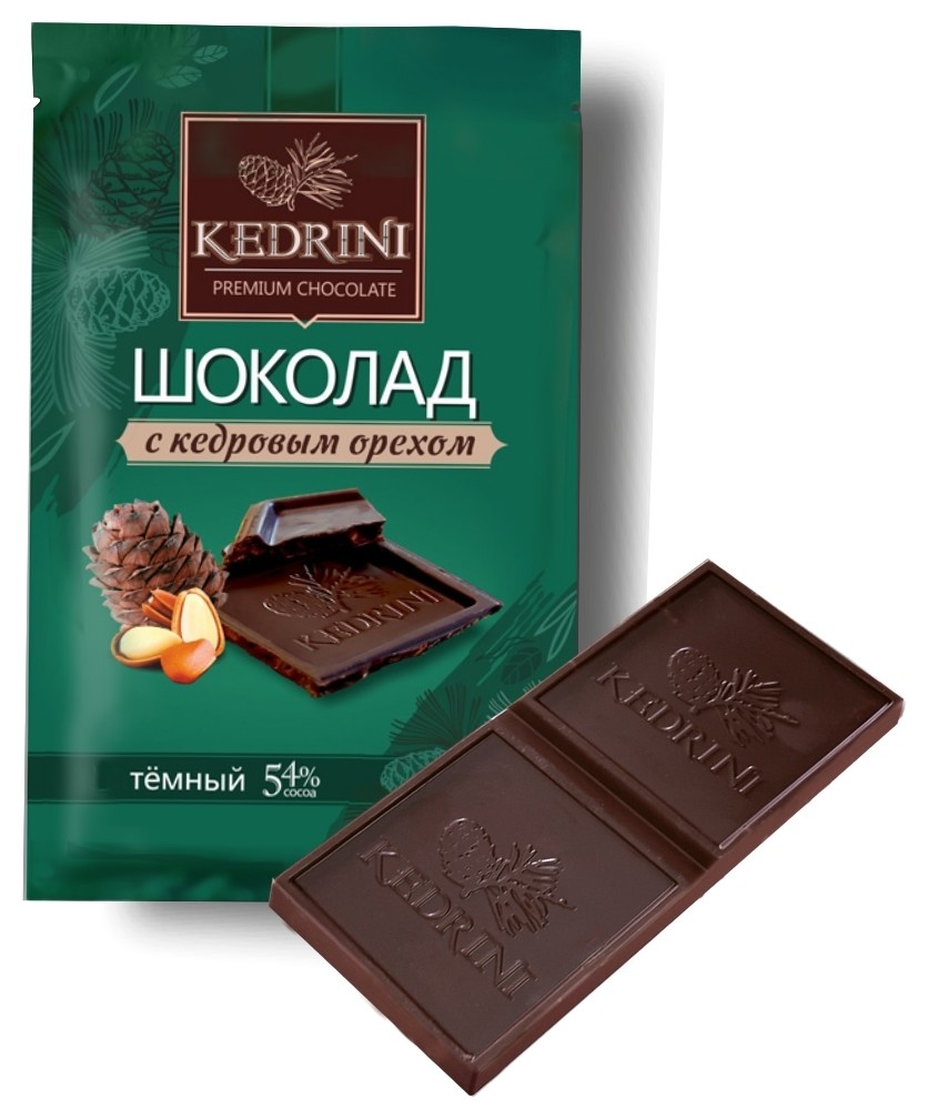 Шоколад Kedrini темный с кедровым орехом Радоград