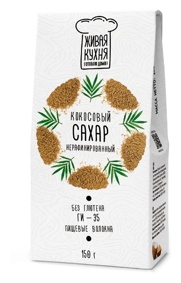 Кокосовый сахар Живая кухня Компас здоровья