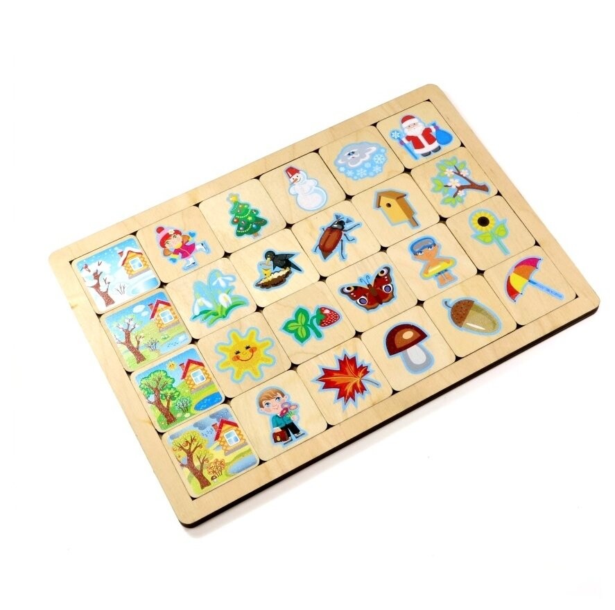 Игра развивающая деревянная "Времена года"  Десятое королевство