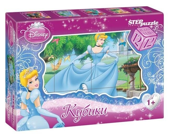 12 кубиков Disney "Золушка"  Step puzzle