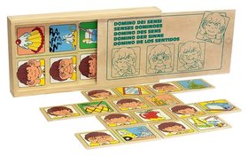 Игра детская деревянная домино "Органы чувств" Lam Toys