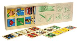 Игра детская деревянная домино "Противоположности" Lam Toys