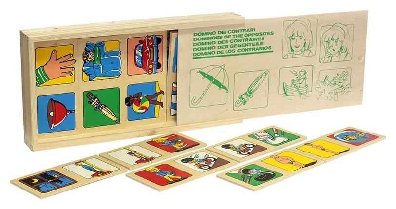 Игра детская деревянная домино Противоположности