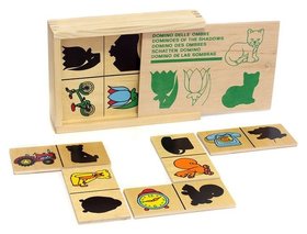 Игра детская деревянная домино "Тени" Lam Toys