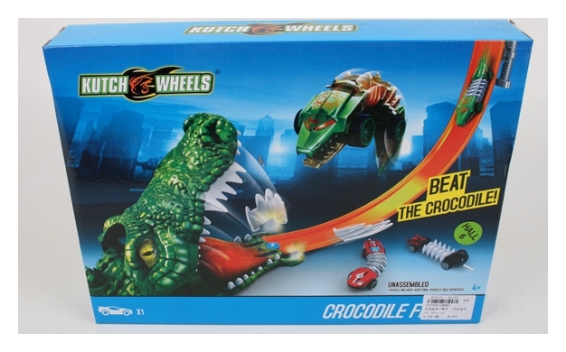 Игровой набор автотрек и машинка Атака крокодила