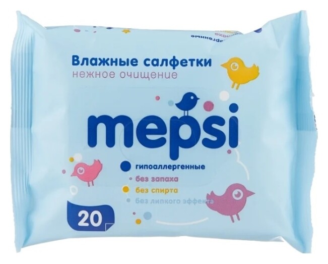 Влажные салфетки детские  Mepsi