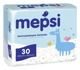 Пеленки детские впитывающие 60х60 см Mepsi