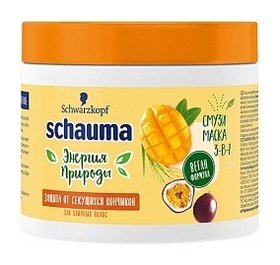 Маска для длинных волос Защита от секущихся кончиков Смузи манго, маракуйя и рисовое молочко Schauma