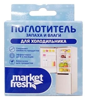 Поглотитель запаха и влаги для холодильника Mini, 1 шт Market Fresh