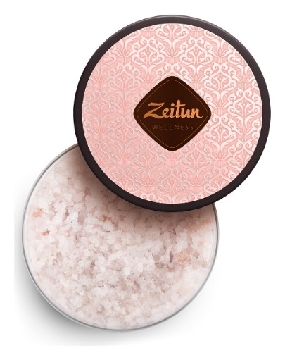 Ароматическая соль для ванн "Ритуал нежности" с дамасской розой и маслом персика Zeitun