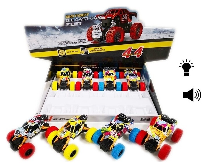 Внедорожник со светом и звуком, полный привод 4×4 Shantou Gepai