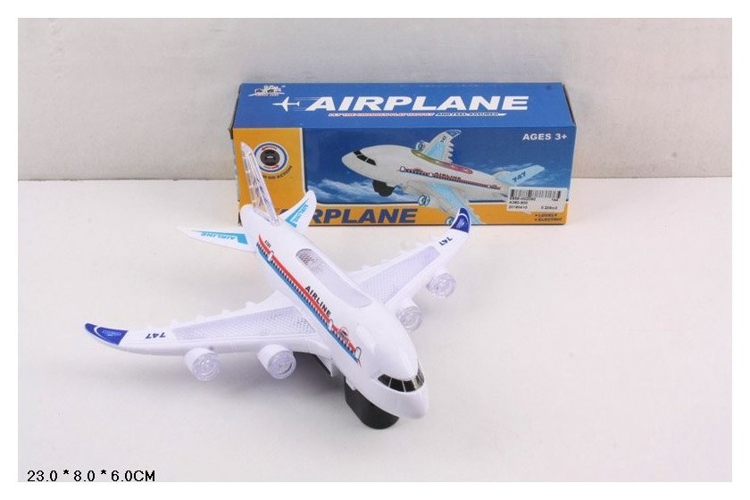 Самолет со светом и звуком Airplane 23×8×6 см