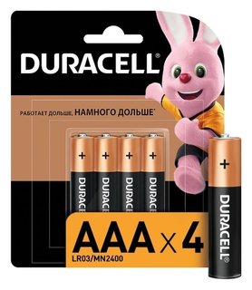 Батарейки щелочные ААA/LR03 Duracell