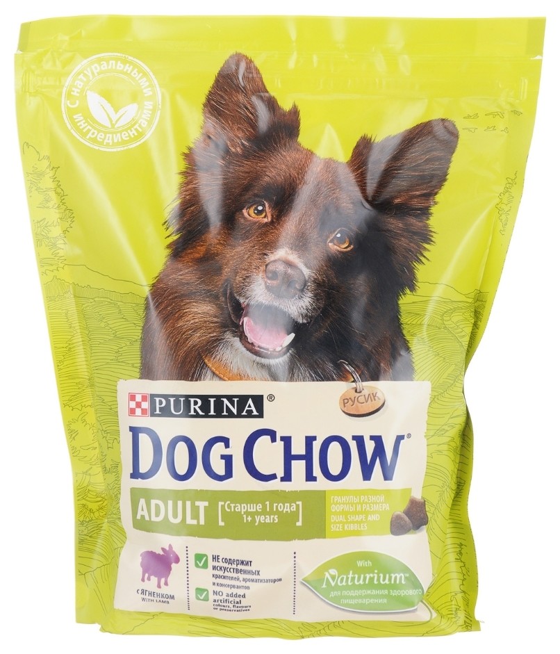 Корм сухой для взрослых собак всех пород с ягненком Dog chow