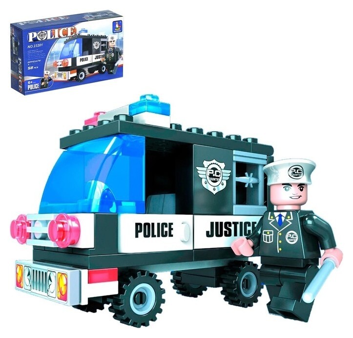 Конструктор Патрульный автомобиль 58 деталей  Ausini