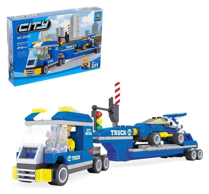 Конструктор Тягач с прицепом 248 деталей  Ausini