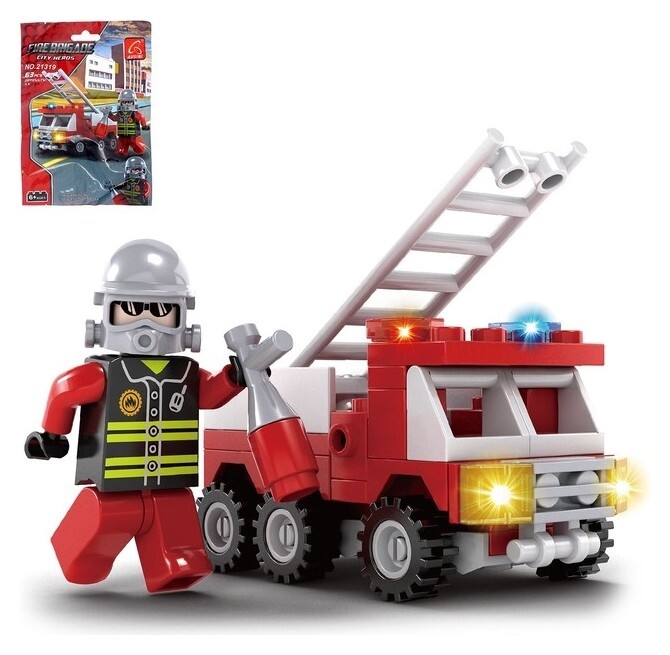 Конструктор Пожарная машина 63 детали  Ausini