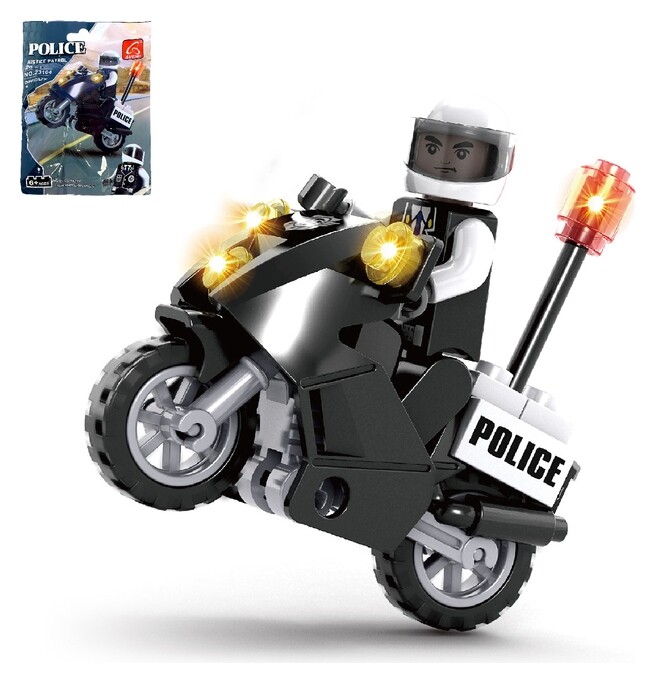 Конструктор Полицейский байк 25 деталей  Ausini