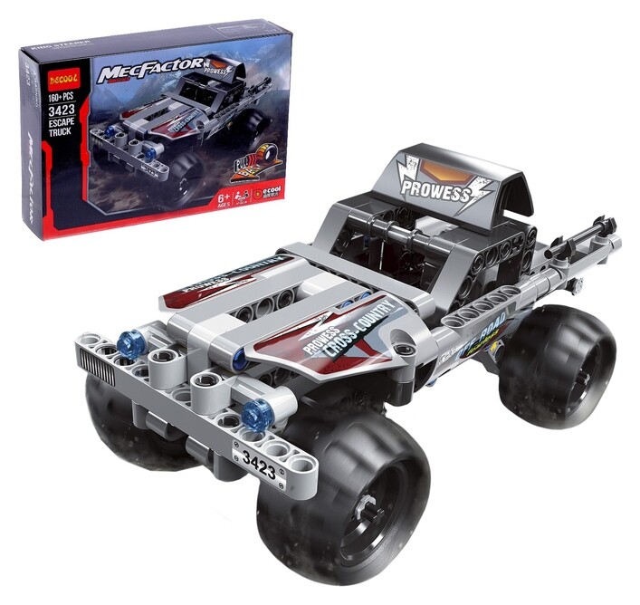 Конструктор с инерционным механизмом Супергонка, 160 деталей  Decool