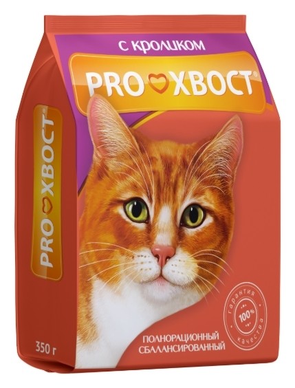 Корм сухой для взрослых кошек с кроликом ProХвост