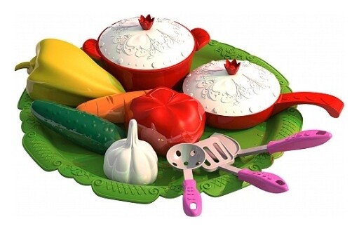 Набор овощей и кухонной посуды Волшебная хозяюшка  Нордпласт
