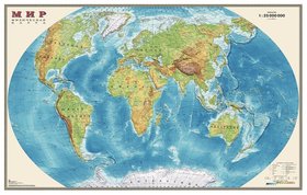 Карта настенная "Мир Физическая карта" Dmb