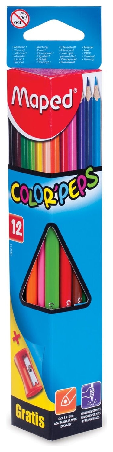 Карандаши цветные 12 цветов Color Pep's  Maped