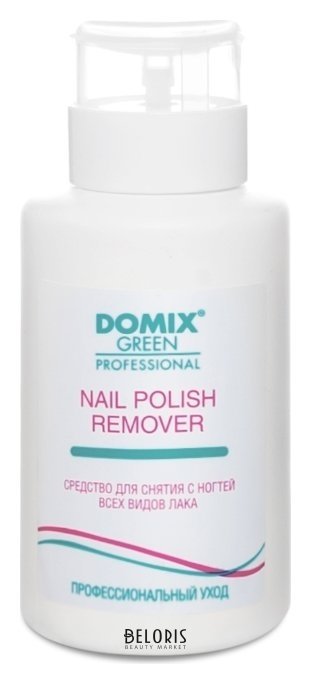 Средство для снятия всех видов лака с ацетоном Nail polish remover with Aceton Domix Green Professional
