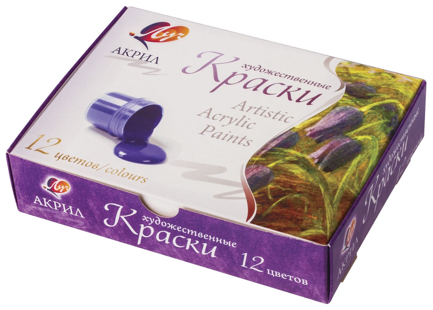 Краски акриловые художественные 12 цветов по 20 мл  Луч