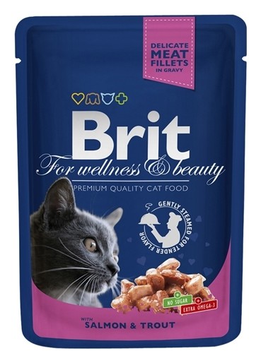 Консервы для кошек Лосось и форель Brit