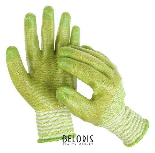 Перчатки текстильные зелёные с Pvc пропиткой Greengo