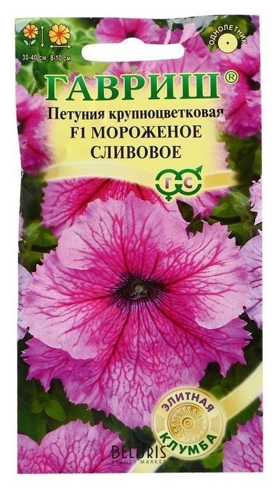 Семена цветов петуния Мороженое сливовое F1 крупноцветковая 5 шт Гавриш
