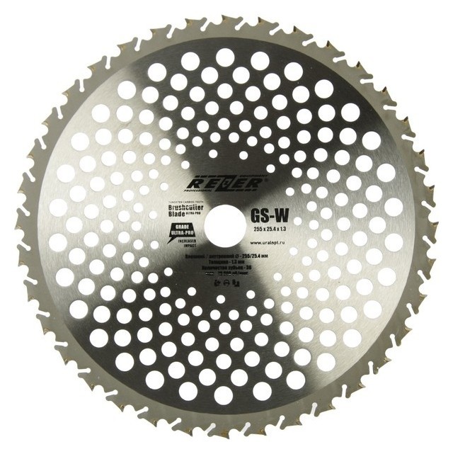 

Нож для триммера противоударная форма 36 зубьев 255x25.4x1.3 мм