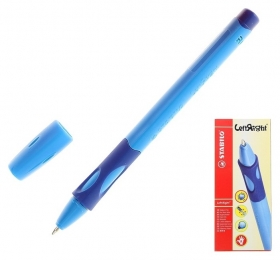 Ручка шариковая неавтоматическая с резиновым упором для правшей Leftright Цвет корпуса голубой Stabilo