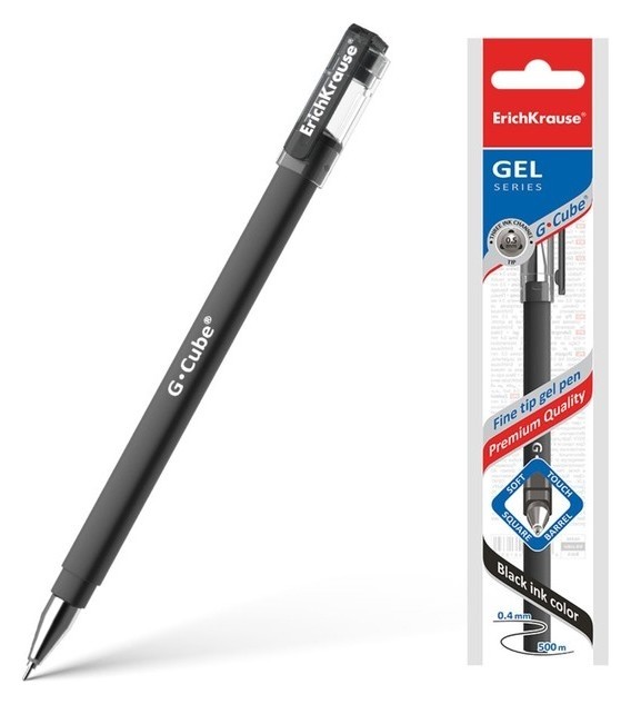 Ручка гелевая Erichkrause "G-cube", чернила чёрные  Erich krause