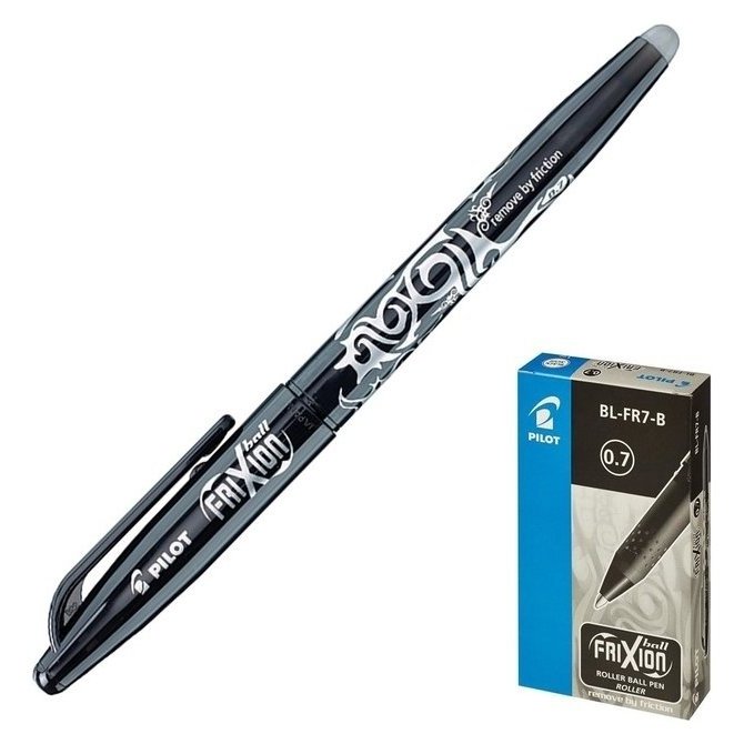 Ручка гелевая Пиши-стирай Frixion 0.7 мм, чернила чёрные