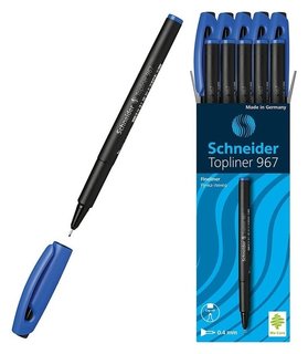 Ручка капиллярная TOPLINER 967 0.4 мм, чернила синие Schneider